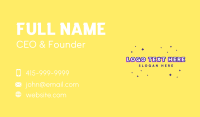 Cute Quirky Star Sparkle Business Card