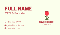 Rose Wine Glass  Business Card