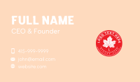Canada Maple Leaf Business Card