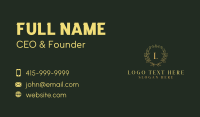 Wreath Floral Wellness Business Card