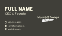 Grungy Graffiti Wordmark Business Card