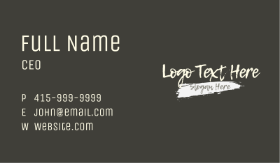 Grungy Graffiti Wordmark Business Card Image Preview