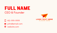 Aviation Plane Courier Business Card