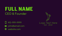 Green Parrot Outline Business Card