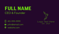 Green Parrot Outline Business Card Design