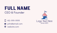 Nautical Sailboat Wave Business Card