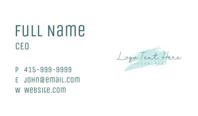Beauty Apparel Watercolor  Business Card