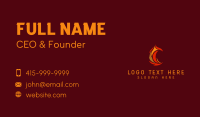 Abstract Fire Letter C Business Card