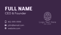 Mexican Skull Line Art  Business Card