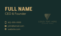 Abstract Labyrinth Triangle Business Card Design