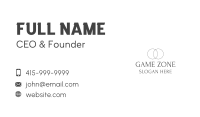 Double Circle Wordmark Business Card