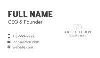 Double Circle Wordmark Business Card Design