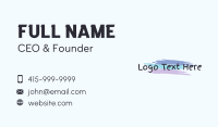 Finger Painting Wordmark Business Card