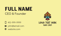 Multicolor Tribal Mask  Business Card