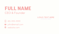 Cute Handwritten Wordmark Business Card