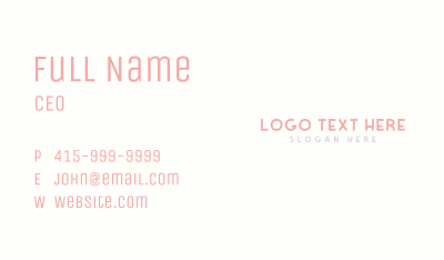 Cute Handwritten Wordmark Business Card Image Preview