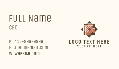 Wooden Tile Design Business Card