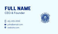 Angry Lion Badge Business Card Design