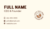 Coffee Bean Moon Cafe Business Card Design