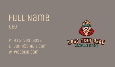 Combat Fighter Character Mascot Business Card