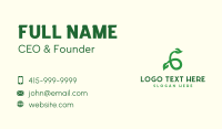 Green Leaf Number 6 Business Card Design