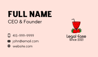 Strawberry Daiquiri Juice Drink  Business Card