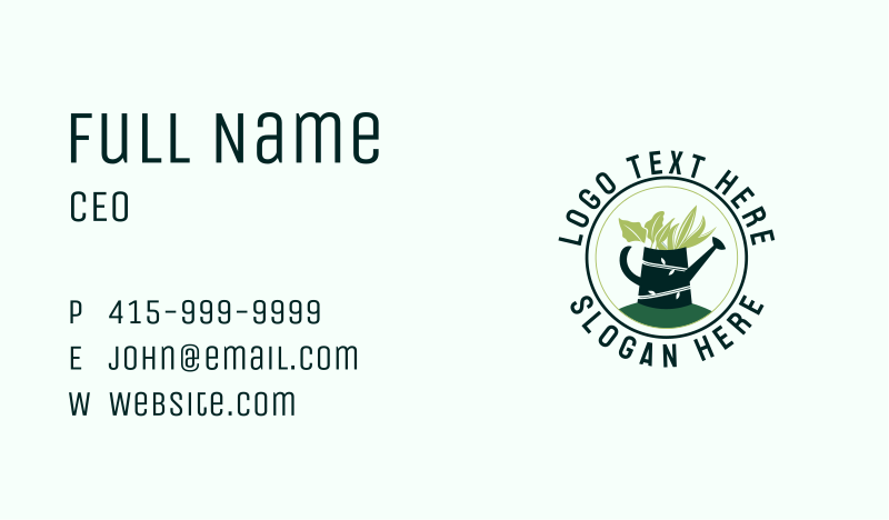 Plants Business Card example 1