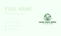 Globe Hands Planet Business Card Design