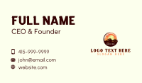 Sunset Mountain Summit Business Card Design