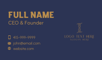 Boutique Letter I Business Card