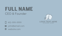 Cute Childish Elephant Business Card Design