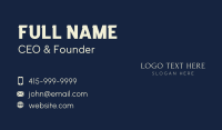 Gold Elegant Wordmark Business Card