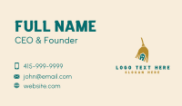 House Sweeping Broom Business Card Design