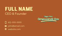 Cursive Comic Wordmark Business Card