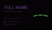 Neon Graffiti Wordmark Business Card