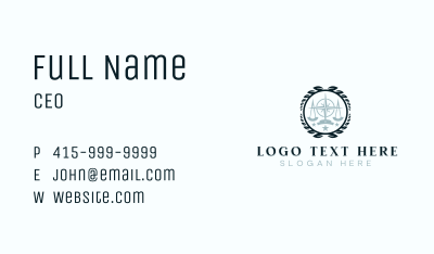 Justice Lawyer Courthouse Business Card Image Preview
