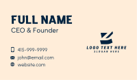 3D Builder Letter Z Business Card