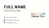 Pastel Equalizer DJ Wordmark Business Card