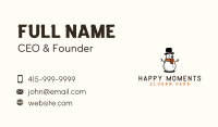 Happy Christmas Snowman  Business Card Image Preview