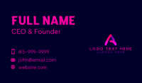 Studio Advertising Letter A Business Card