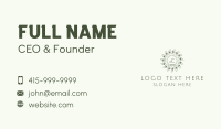 Garden Leaves Emblem Letter  Business Card Design