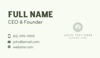 Garden Leaves Emblem Letter  Business Card