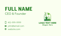 Green Garden Shovel Grass Business Card