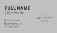 Restaurant Minimalist Wordmark Business Card Design