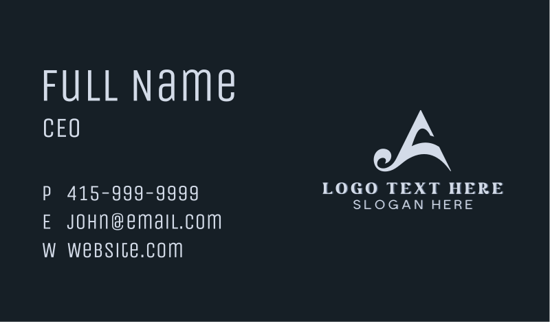 Upmarket Business Card example 4