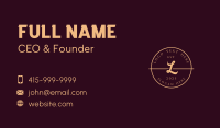 Vintage Script Lettermark Business Card