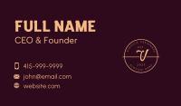 Vintage Script Lettermark Business Card Image Preview