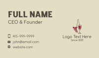 Minimalist Grape Wine Business Card