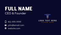 Creative Tech Thermometer Letter T Business Card