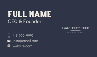 Classic Professional Wordmark Business Card